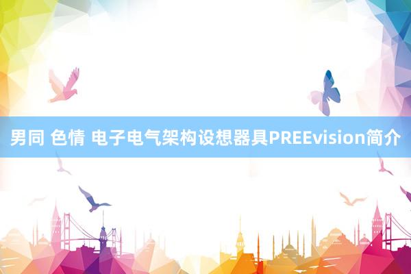 男同 色情 电子电气架构设想器具PREEvision简介