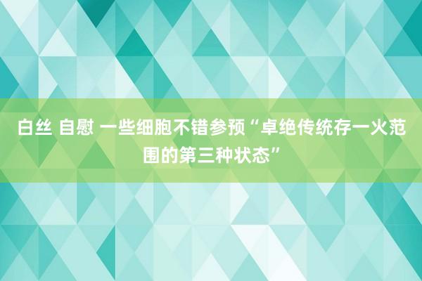 白丝 自慰 一些细胞不错参预“卓绝传统存一火范围的第三种状态”