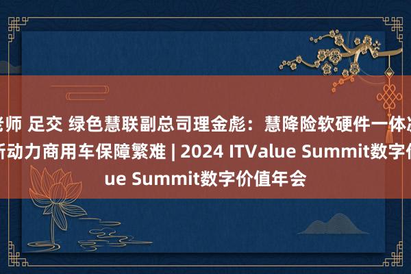 老师 足交 绿色慧联副总司理金彪：慧降险软硬件一体决策破解新动力商用车保障繁难 | 2024 ITValue Summit数字价值年会