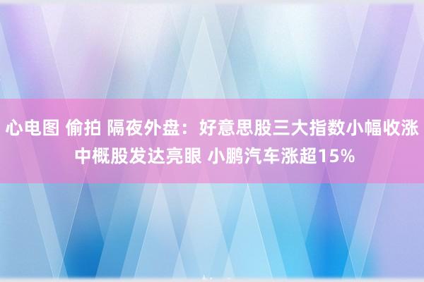 心电图 偷拍 隔夜外盘：好意思股三大指数小幅收涨 中概股发达亮眼 小鹏汽车涨超15%