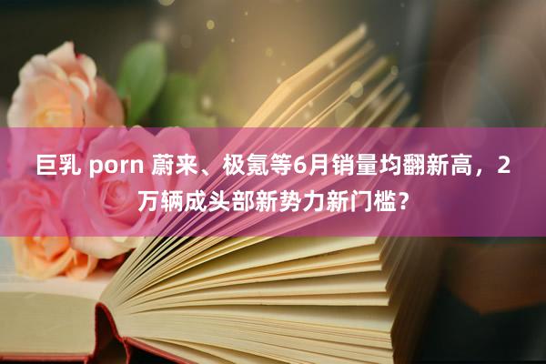 巨乳 porn 蔚来、极氪等6月销量均翻新高，2万辆成头部新势力新门槛？