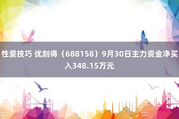 性爱技巧 优刻得（688158）9月30日主力资金净买入348.15万元