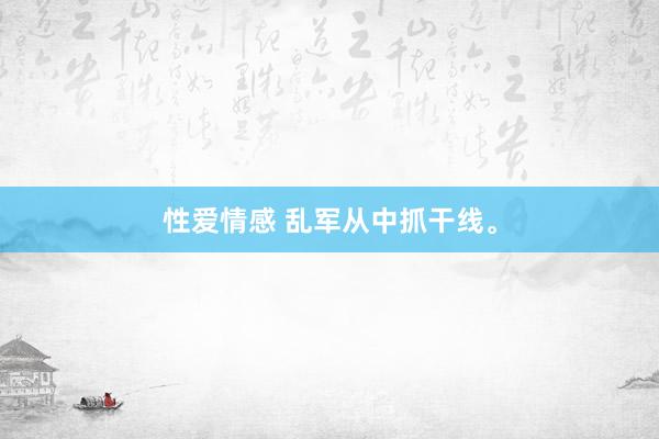 性爱情感 乱军从中抓干线。