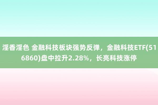 淫香淫色 金融科技板块强势反弹，金融科技ETF(516860)盘中拉升2.28%，长亮科技涨停