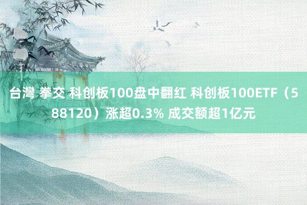 台灣 拳交 科创板100盘中翻红 科创板100ETF（588120）涨超0.3% 成交额超1亿元