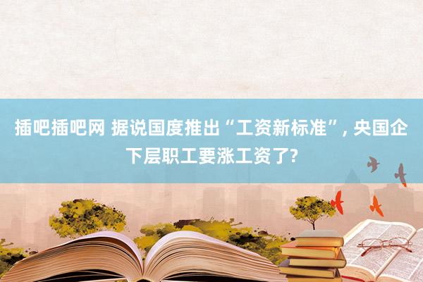 插吧插吧网 据说国度推出“工资新标准”， 央国企下层职工要涨工资了?