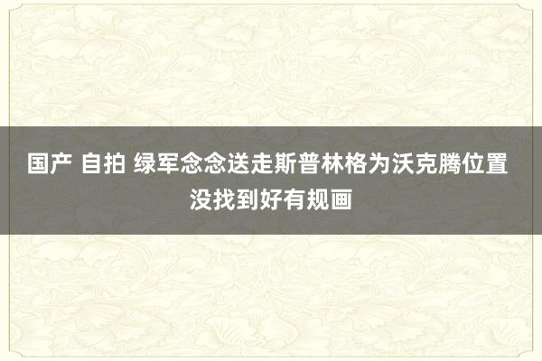 国产 自拍 绿军念念送走斯普林格为沃克腾位置 没找到好有规画