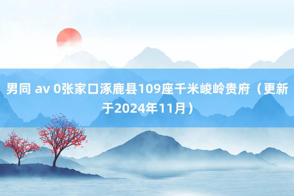 男同 av 0张家口涿鹿县109座千米峻岭贵府（更新于2024年11月）