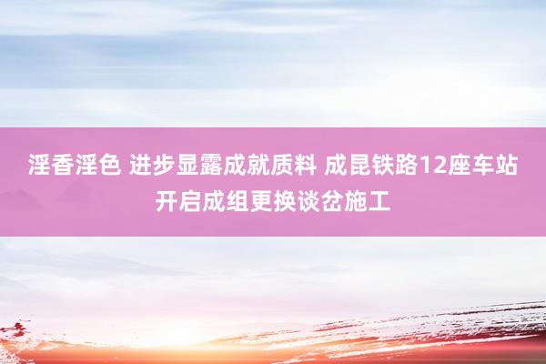 淫香淫色 进步显露成就质料 成昆铁路12座车站开启成组更换谈岔施工