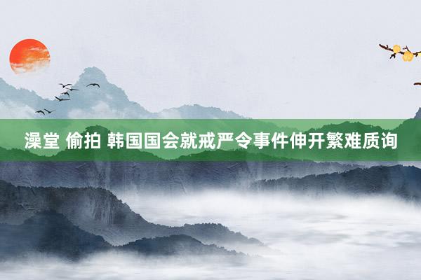 澡堂 偷拍 韩国国会就戒严令事件伸开繁难质询