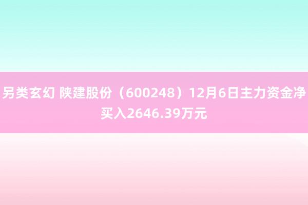 另类玄幻 陕建股份（600248）12月6日主力资金净买入2646.39万元