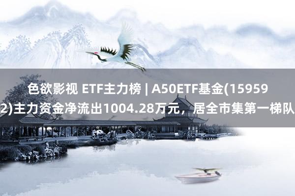 色欲影视 ETF主力榜 | A50ETF基金(159592)主力资金净流出1004.28万元，居全市集第一梯队