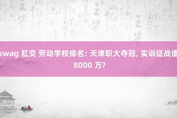 swag 肛交 劳动学校排名: 天津职大夺冠， 实训征战值 8000 万?