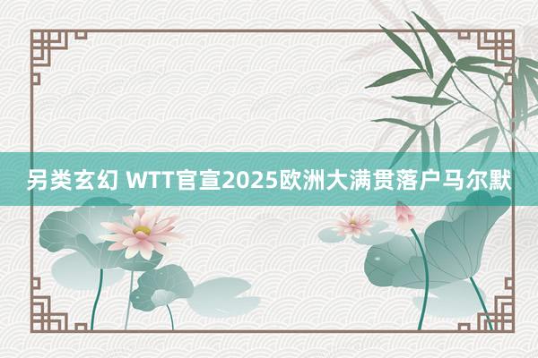 另类玄幻 WTT官宣2025欧洲大满贯落户马尔默