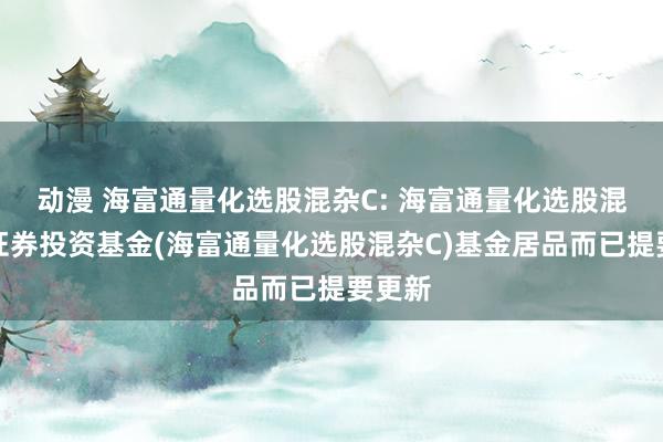 动漫 海富通量化选股混杂C: 海富通量化选股混杂型证券投资基金(海富通量化选股混杂C)基金居品而已提要更新