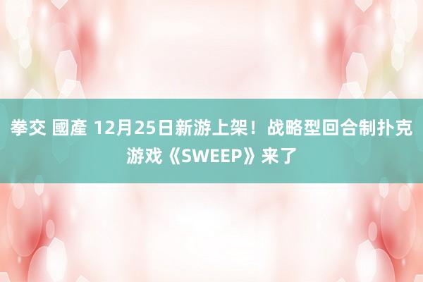 拳交 國產 12月25日新游上架！战略型回合制扑克游戏《SWEEP》来了