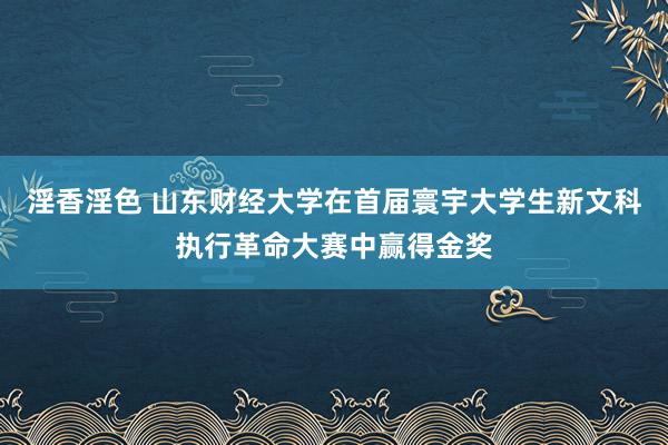 淫香淫色 山东财经大学在首届寰宇大学生新文科执行革命大赛中赢得金奖