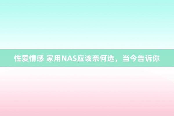 性爱情感 家用NAS应该奈何选，当今告诉你