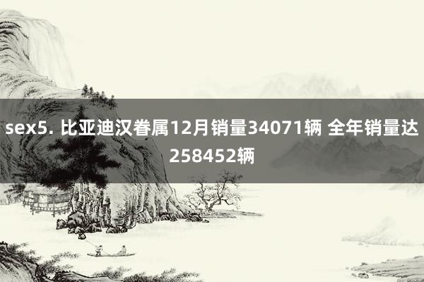 sex5. 比亚迪汉眷属12月销量34071辆 全年销量达258452辆