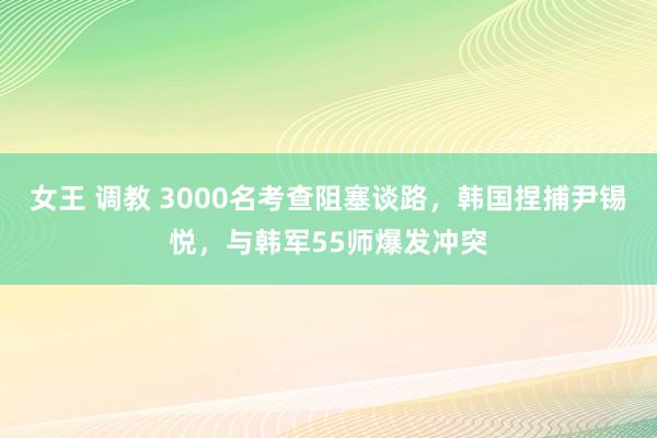 女王 调教 3000名考查阻塞谈路，韩国捏捕尹锡悦，与韩军55师爆发冲突