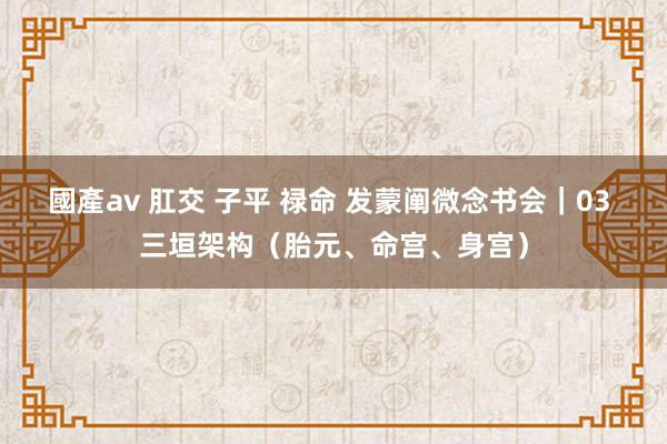 國產av 肛交 子平 禄命 发蒙阐微念书会｜03 三垣架构（胎元、命宫、身宫）